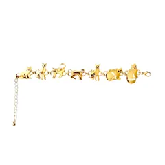 猫の集会 ブレスレット レディース 猫 キャット アニマル 動物 大人可愛い 金