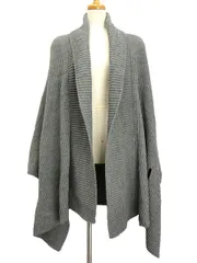 ローレンラルフローレン LAUREN RALPH LAUREN ニット ケープ カーディガン グレー ポンチョ トップス 上着 アウター