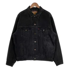 90's Levi's リーバイス 70507-4159 ブラックデニムトラッカージャケット 後染め トップ裏715 USA製 size L