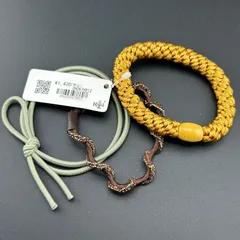 【新品】定価1430円 ヘアアクセサリー ヘアゴム  ブラウン ゴールド  キレイ 3本セット◆