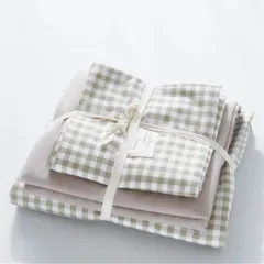 【♡大人気♡】布団カバー 3点セット ギンガムチェック フラットシーツ 韓国インテリア