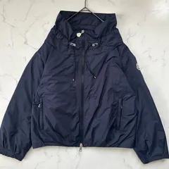 希少モデル MONCLER モンクレール ダウンジャケット ワッペン スタンドカラー ショート丈 ネイビー 紺