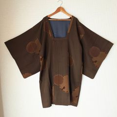 古布リメイク柿渋染め織旗チュニック.ブラウス - メルカリ