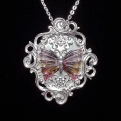 現品 Mila｜ミラ 　蝶 トルマリン ブローチ ペンダント (SV925) シルバー 銀