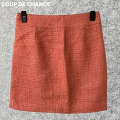 COUP DE CHANCE ピンク ツイード タイトスカート Mサイズ