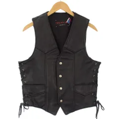 【未使用品】SCHOTT レザーベスト サイズL 中古・古着通販】Schott (ショット) レザーベスト ブラック