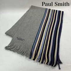 ポールスミスコレクション マルチ ストライプ ワンポイント 刺繍 ロゴ ウール フリンジ マフラー 224573 メンズ - ISItems【USED】【古着】【中古】50134530
