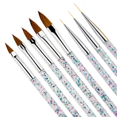 【迅速発送】Kingsie ネイルブラシ 8本セット スカルプネイルブラシ ネイル筆 極細 ライナーブラシ ネールアート ペン ジェルネイル アクリル マニキュアツール