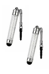 【迅速発送】wumio ミニタッチペン 2個セット イヤホンジャック ストラップ タッチペン スタイラスペン ミニ タブレット スマホ 携帯 コンパクト 液晶 シリコン 静電式