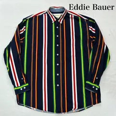 エディーバウアー 90's 90年代 白タグ マルチストライプ ボタンダウン シャツ コットン ビッグサイズ メンズ XL ISItems【USED】【古着】【中古】50135561