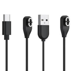 新品 【2本】Shokz骨伝導イヤホン用 USB 充電ケーブル 60cm1枚 USB A + 1枚 Type-C 対応 Shokz OpenRun Pro/OpenRun/OpenRun Mini/Aeropex/OpenComm/Aftershokz骨伝導