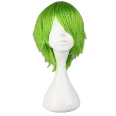 新品 アニメ コスプレ ウィッグ 専用ネット付（緑）