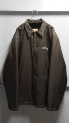 Stussy × champion裏ボアコーチジャケット(ブラック、XLサイズ) ドンドンダウン太田店