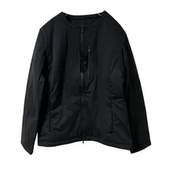 RE260【美品】MONSIEUR NICOLE ムッシュニコル ノーカラージャケット 中綿ジャケット ブラック サイズ46 未使用タグ付のサムネイル