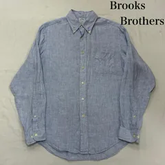 ブルックス ブラザーズ Est.1818 SLIMFIT ボタンダウン ロングスリーブ リネン シャツ メンズ M ISItems【USED】【古着】【中古】50135564