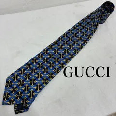グッチ イタリア製 シルク ネクタイ 総柄 ブロックチェック ホースビット メンズ - ISItems【USED】【古着】【中古】50135810