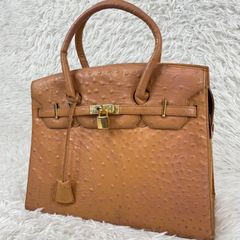 未使用品✨EAGLE JRA認定✨希少色✨オーストリッチ ハンドバッグ