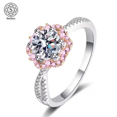 【希少ピンク×1ctモアサナイト】S925リング GRA鑑定書付／高級ジュエリー／婚約指輪・記念日・プロポーズ・大人女子・プレゼント・ギフト・上品・高見え・人気デザイン