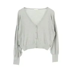 US MUSIC AND ECOLOGY (WOMEN - F) ウール ブレンド クロップド ニット カーディガン