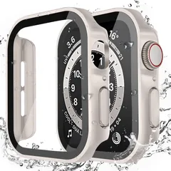 【迅速発送】LISAMER 対応 Apple Watch ケース Series 11/10/9/8/SE/7/6/5/4 44mm アップルウォッチ用 ケース 防水 一体型 新デザイン 3D直角エッジ 超薄型 PC+ガラス素材 高透過率 対応 Apple Wa