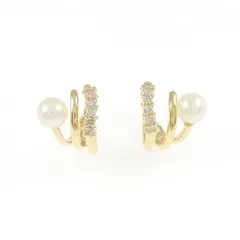 K18YG 淡水パール ピアス 4.3mm