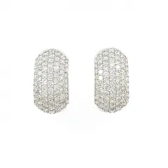 K18WG パヴェ ダイヤモンド ピアス 3.00CT