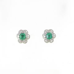 高貴な緑】計0.26ct エメラルド ダイヤ K18 YG ピアス - メルカリ