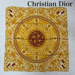 Christian Dior ディオール シルク 絹 大判スカーフ ハンドロール