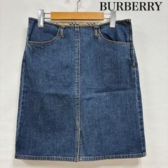 バーバリーロンドン デニムミニスカート ネイビー コットン 8 B4646