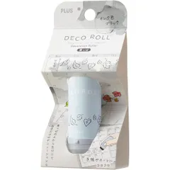 （まとめ買い）プラス ローラースタンプ デコロール 印面幅11mm 葉っぱブラック IS-611 【5個セット】