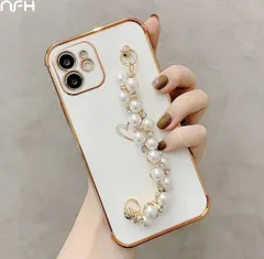 iPhone13Pro ケース  iPhoneケース スマホケース あいふぉんけーす アイフォンケース 韓国 スマホカバー 可愛い iPhoneカバー パール チェーン付きケース インスタ映え ハート パールチェーン 