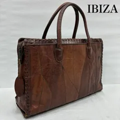 イビザ レザー パッチワーク 編み込み トート ハンドバッグ レディース - ISItems【USED】【古着】【中古】50142181