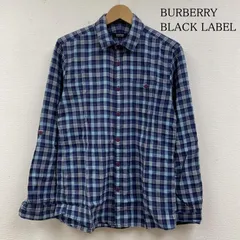 バーバリーブラックレーベル 長袖 チェック柄 シャツ ブラウス  胸ポケット ボタン D1M24-414-28 メンズ 2 ISItems【USED】【古着】【中古】50137411
