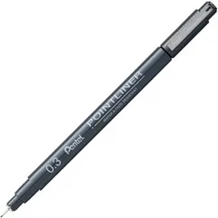 ぺんてる 水性ペン ミリペン ポイントライナー 0.3mm ブラック S20P-3AD （1点）