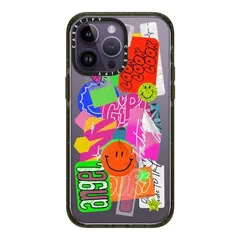 【新品】 CASETiFY インパクト iPhone 14 Pro Max ケース [MIL規格準拠 (4x MIL-STD-810G)/2.5mからの落下試験をクリア] - Aries Moross Sticker - グロッシー ブラック
