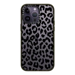 【新品】 CASETiFY インパクト iPhone 14 Pro Max ケース [MIL規格準拠 (4x MIL-STD-810G)/2.5mからの落下試験をクリア] - Black Transparent Leopard - グロッシー ブラック