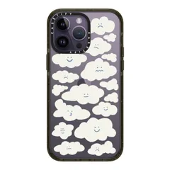 【新品】 CASETiFY インパクト iPhone 14 Pro Max ケース [MIL規格準拠 (4x MIL-STD-810G)/2.5mからの落下試験をクリア] - Cute Clouds by eggsdoodz - グロッシー ブラック