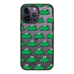 【新品】 CASETiFY インパクト iPhone 14 Pro Max ケース [MIL規格準拠 (4x MIL-STD-810G)/2.5mからの落下試験をクリア] - Froggies by Jon Burgerman - グロッシー ブラック