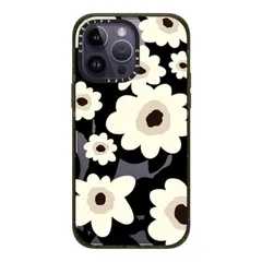 【新品】 CASETiFY インパクト iPhone 14 Pro Max ケース [MIL規格準拠 (4x MIL-STD-810G)/2.5mからの落下試験をクリア] - Flowers - グロッシー ブラック