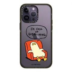 【新品】 CASETiFY インパクト iPhone 14 Pro Max ケース [MIL規格準拠 (4x MIL-STD-810G)/2.5mからの落下試験をクリア] - Melting duck by SSEBONG - グロッシー ブラック