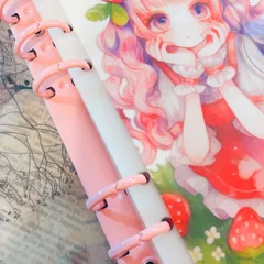 savingリフィル 家計管理 5枚◎いちごの少女 第三弾 11月新作 貯金 バインダー 6穴対応 A6 和紙 書き込み可能 ハンドメイド 封筒 韓国