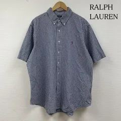 ラルフローレン 半袖 シャツ 90s Ralph lauren ギンガムチェック ブラウス Shirt ロゴ 刺繍 ワンポイント 大きめ ビッグシルエット メンズ XXL ISItems【USED】【古着】【中古】50138305