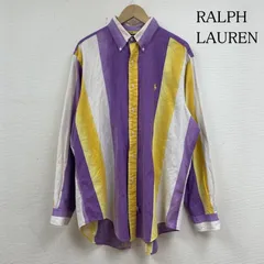 ラルフローレン 90s 長袖 ボタンダウン シャツ ブラウス ロングスリーブ マルチカラー ストライプ ポニーロゴ 刺繍 ワンポイント メンズ L ISItems【USED】【古着】【中古】50138326