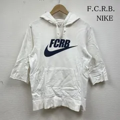 エフシーアールビー NIKE コラボ 5分 7分丈 パーカー フーディー ロゴ ビッグプリント 袖カットオフ 396346-100 メンズ S ISItems【USED】【古着】【中古】50138984
