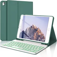 新品 軽量 着脱式 ワイヤレス 第5世代 Bluetooth iPad air2 キーボード iPad 7色バックライト 薄型 ipad 第6世代 Pro 9.7インチ ケース キーボード付きケース ペン収納 多角度調整 オートスリープ機能 SENGBIRCH