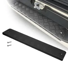 新品 リャステップカバー アルミ 縞板 ハイエース200系専用リャステップカバー アルミ 縞板 スーパーGL/DX 1型～7型専用 (ブラックサテン)(ワイド ワゴン車取付不能)