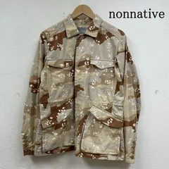 ノンネイティブ サファリ ミリタリー ジャケット 日本製 総柄 カモフラージュ 迷彩 隠しボタン ブルゾン 長袖シャツ メンズ 1 ISItems【USED】【古着】【中古】50139981のサムネイル