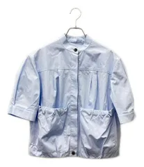 美品 サルヴァトーレフェラガモ 半袖ブラウス ノーカラーブラウス レディース SIZE 38 (S) Salvatore Ferragamo