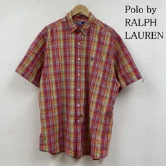 ポロバイラルフローレン 90s MARLOWE 半袖 シャツ マドラスチェック柄 ポニーロゴ 刺繍 ワンポイント メンズ L ISItems【USED】【古着】【中古】50140208