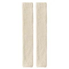 もこもこ レッグウォーマー ロング 膝上 長め レディース あったか 防寒 冷え対策 秋 冬 就寝時 アームウォーマー兼用 シンプル プレゼント 黒 白 茶 lg-007